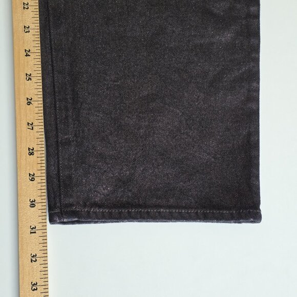 Old Navy Pants Womens 12 Black Metallic Shimmer High Rise OG Loose Whimsigoth - Picture 9 of 16